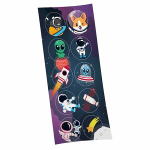 Adesivo Redondo Astronauta Bello Festas 8x30