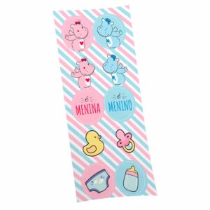 Adesivo Redondo Chá Hipopótamo Bello Festas 8x30