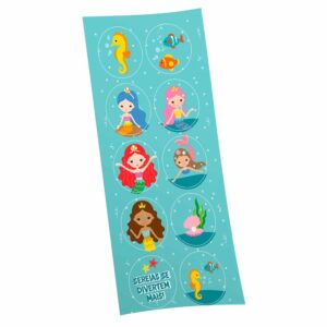 Adesivo Redondo Festa das Sereias Bello Festas 8x30