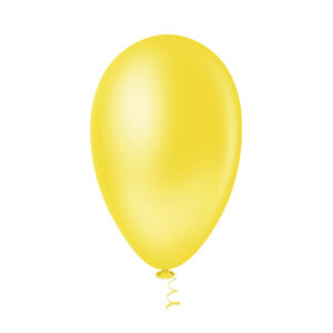 Balão Pera Liso 7” Amarelo Bello Festas 5×50