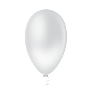 Balão Pera Liso 7” Branco Bello Festas 5×50