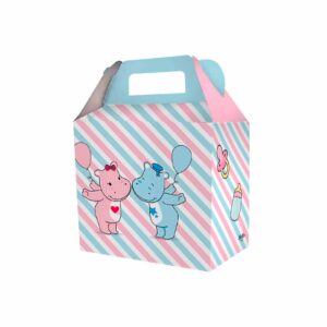 Caixa Surpresa Chá Hipopótamo Bello Festas 8x8