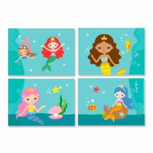 Cartaz Decorativo Festa das Sereias Bello Festas 4x4