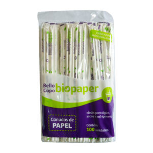 Canudo Papel 20x6 Branco Bellocopo 10x100