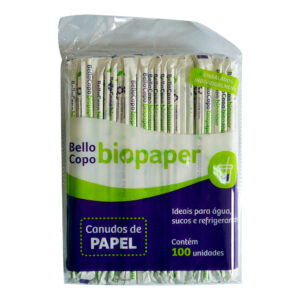 Canudo Papel 26x6 Branco Bellocopo 10x100