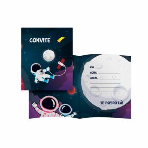Convite Astronauta Bello Festas 8x8