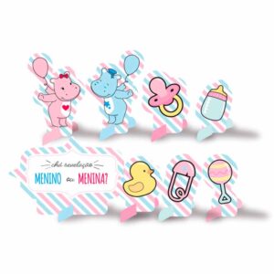 Decoração de Mesa Chá Hipopótamo Bello Festas 8x8