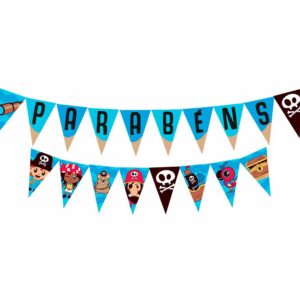 Faixa Decorativa Pirata Bello Festas 8x1