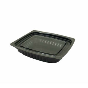 Kit Tampa Pote PET Retangular 250mL 12×10