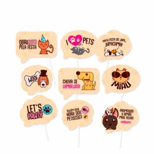 Kit Plaquinhas Divertidas Astronauta Bello Festas 8x9