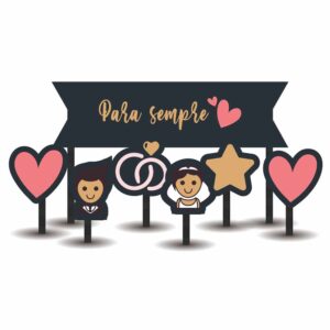 Topo de Bolo Chá Bar Bello Festas 8x7