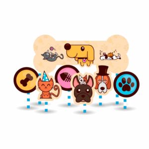 Topo de Bolo Pets Bello Festas 8x7