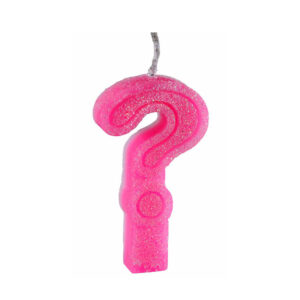 Vela Big Interrogação Rosa Bello Festas 10x1