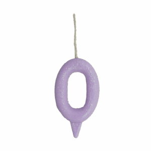 Vela Glitter Candy 0 Lilás Bello Festas 10×1