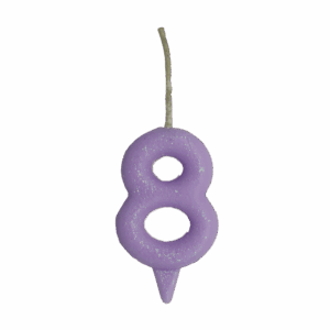 Vela Glitter Candy 8 Lilás Bello Festas 10x1