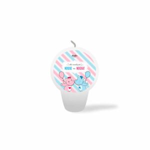 Vela Chá Revelação Hipopótamo Bello Festas 5x1