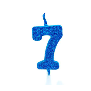 Vela Pick Premium Número 7 Azul Bello Festas 10×1