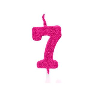 Vela Pick Premium Número 7 Pink Bello Festas 10×1