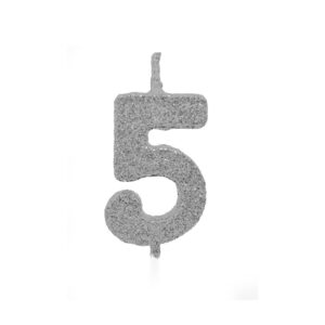 Vela Pick Premium Número 5 Prata Bello Festas 10×1