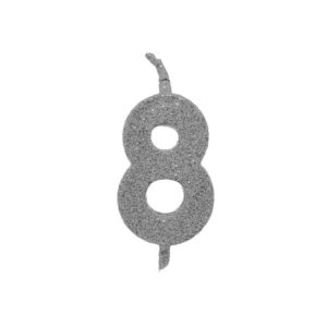 Vela Pick Premium Número 8 Prata Bello Festas 10×1