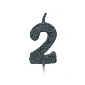 Vela Pick Premium Número 2 Preto Bello Festas 10×1