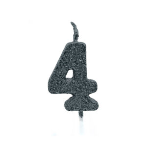 Vela Pick Premium Número 4 Preto Bello Festas 10×1