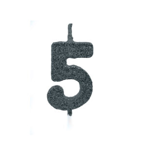 Vela Pick Premium Número 5 Preto Bello Festas 10×1
