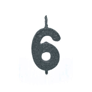 Vela Pick Premium Número 6 Preto Bello Festas 10×1