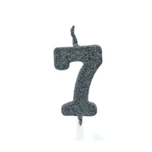 Vela Pick Premium Número 7 Preto Bello Festas 10×1