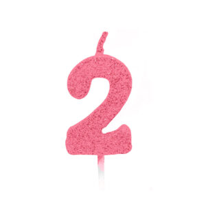 Vela Pick Premium Número 2 Rosa Claro Bello Festas 10×1