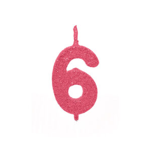 Vela Pick Premium Número 6 Rosa Claro Bello Festas 10×1