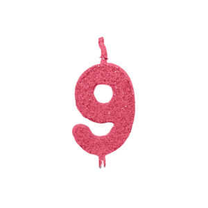 Vela Pick Premium Número 9 Rosa Claro Bello Festas 10×1