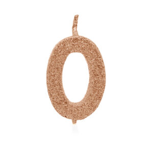 Vela Pick Premium Número 0 Rose Gold Bello Festas 10×1
