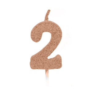 Vela Pick Premium Número 2 Rose Gold Bello Festas 10×1