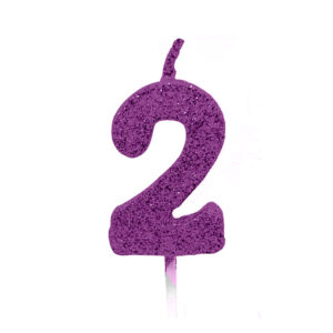 Vela Pick Premium Número 2 Roxo Bello Festas 10×1
