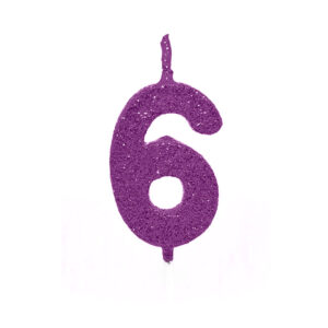 Vela Pick Premium Número 6 Roxo Bello Festas 10×1
