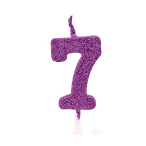 Vela Pick Premium Número 7 Roxo Bello Festas 10×1