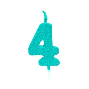 Vela Pick Premium Número 4 Tiffany Bello Festas 10×1