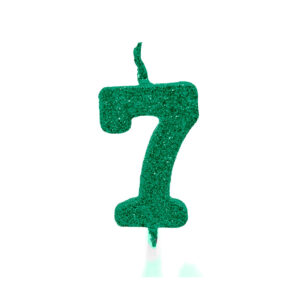 Vela Pick Premium Número 7 Verde Bello Festas 10×1
