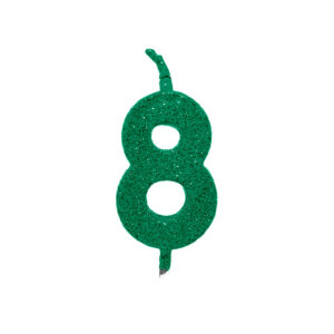 Vela Pick Premium Número 8 Verde Bello Festas 10×1