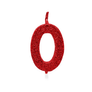 Vela Pick Premium Número 0 Vermelho Bello Festas 10×1