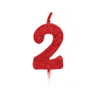 Vela Pick Premium Número 2 Vermelho Bello Festas 10×1