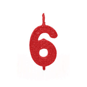 Vela Pick Premium Número 6 Vermelho Bello Festas 10×1
