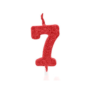 Vela Pick Premium Número 7 Vermelho Bello Festas 10×1