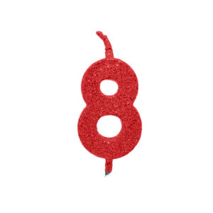 Vela Pick Premium Número 8 Vermelho Bello Festas 10×1