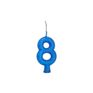 Vela Tubular 8 Azul Bello Festas 10x1