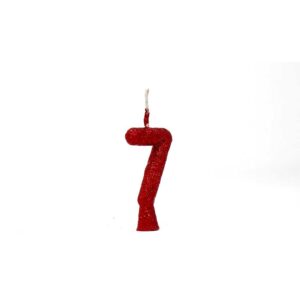Vela Tubular 7 Vermelho Bello Festas 10x1