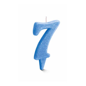 Vela Estilo 7 Azul Bello Festas 10x1