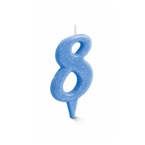 Vela Estilo 8 Azul Bello Festas 10x1