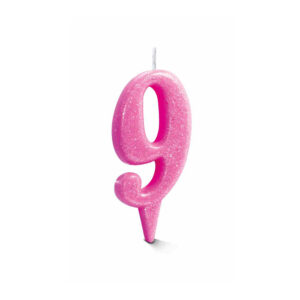 Vela Estilo 9 Rosa Bello Festas 10×1